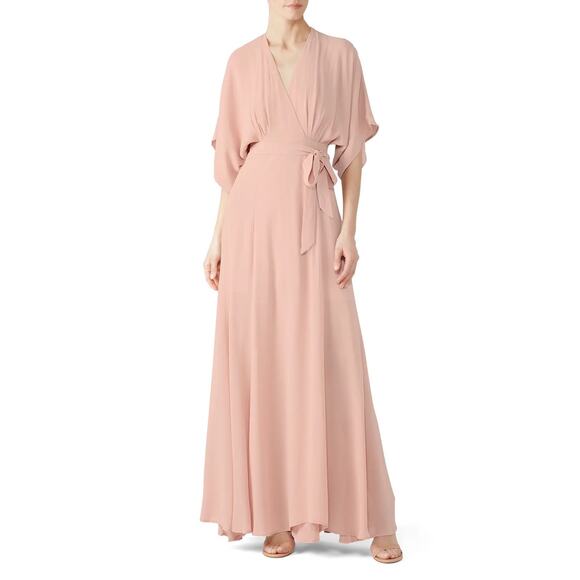 NWOT Reformation Winslow Wrap Maxi Dress in Blush size XS - Picture 1 of 3